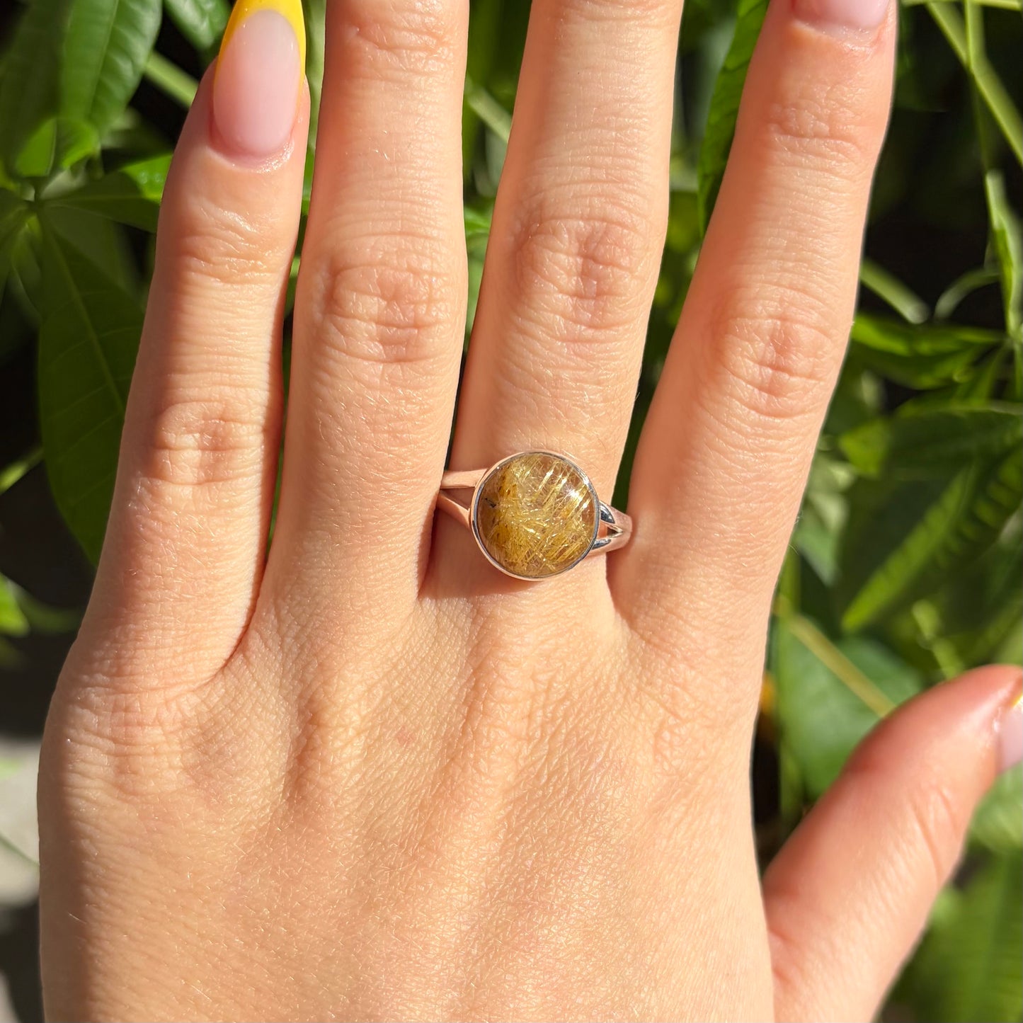 Bague quartz rutile