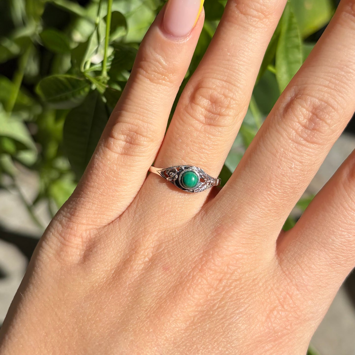 Bague malachite