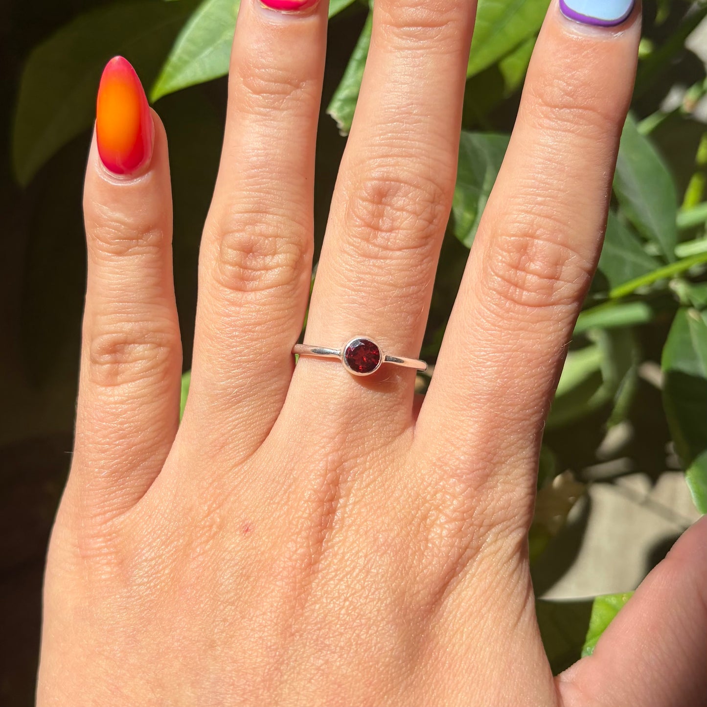 Bague grenat