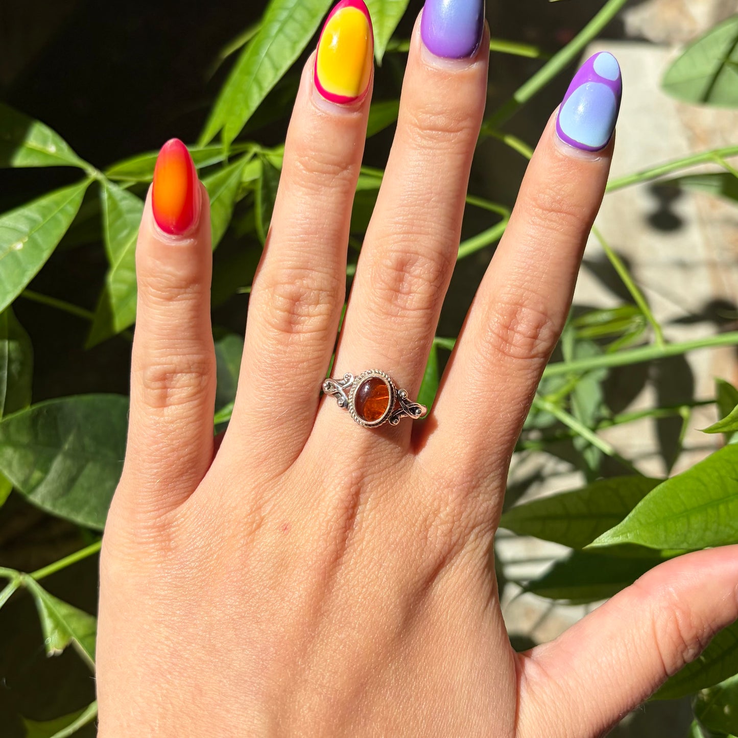 Bague ambre