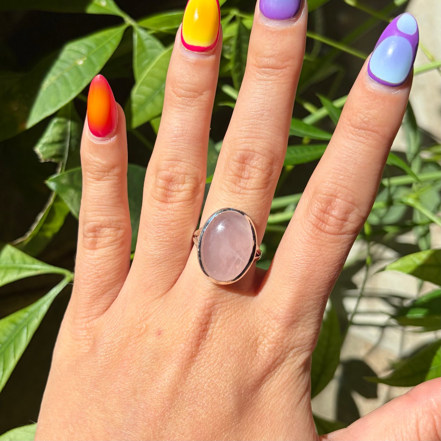 Bague quartz rose