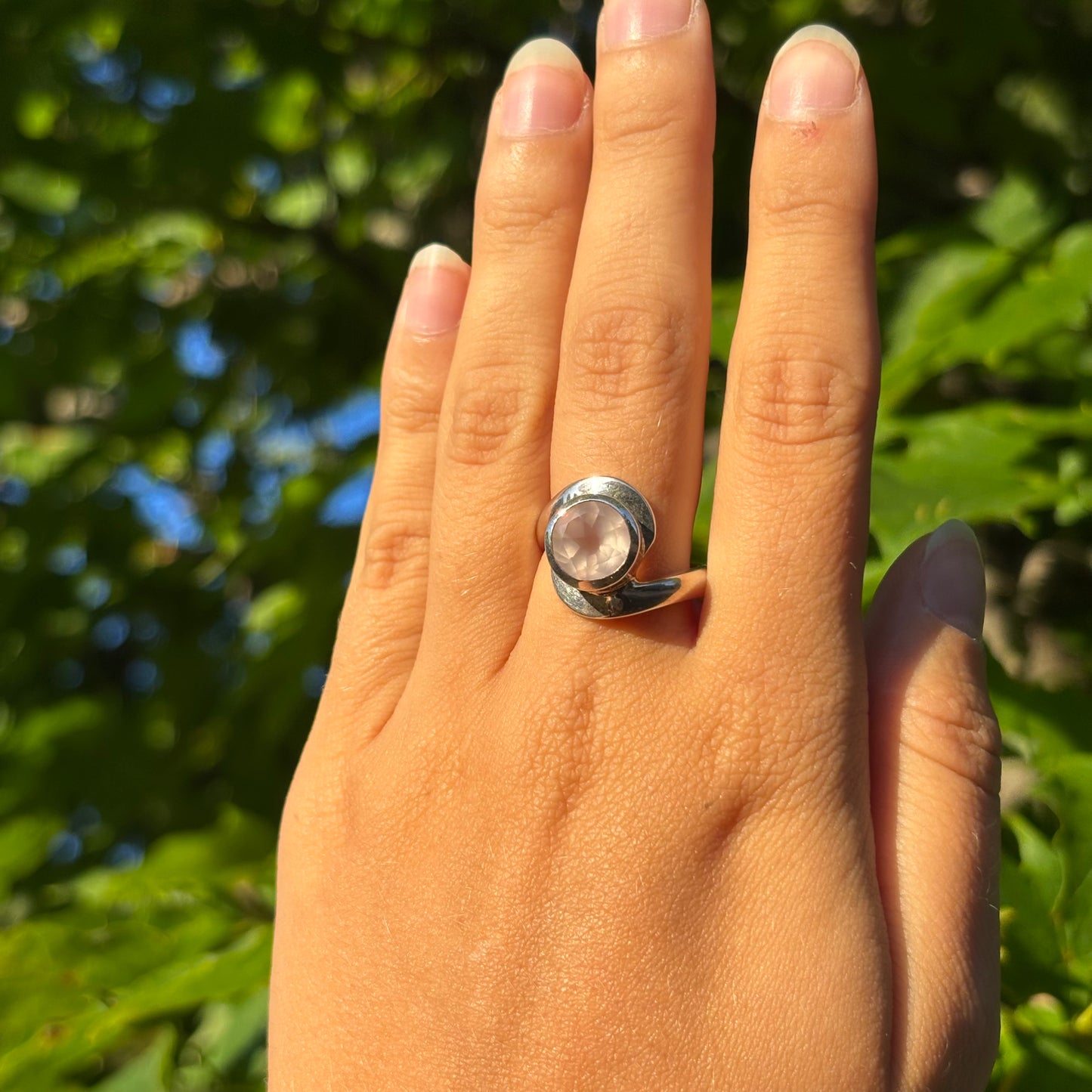 Bague quartz rose