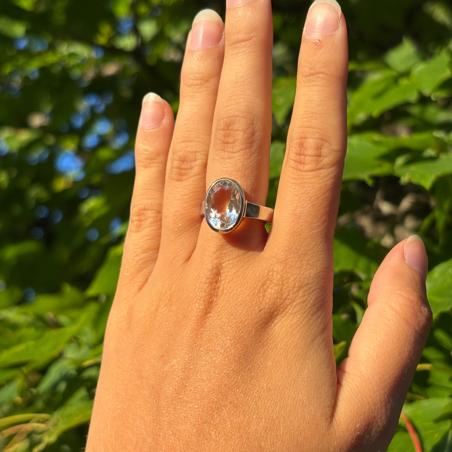 Bague quartz clair