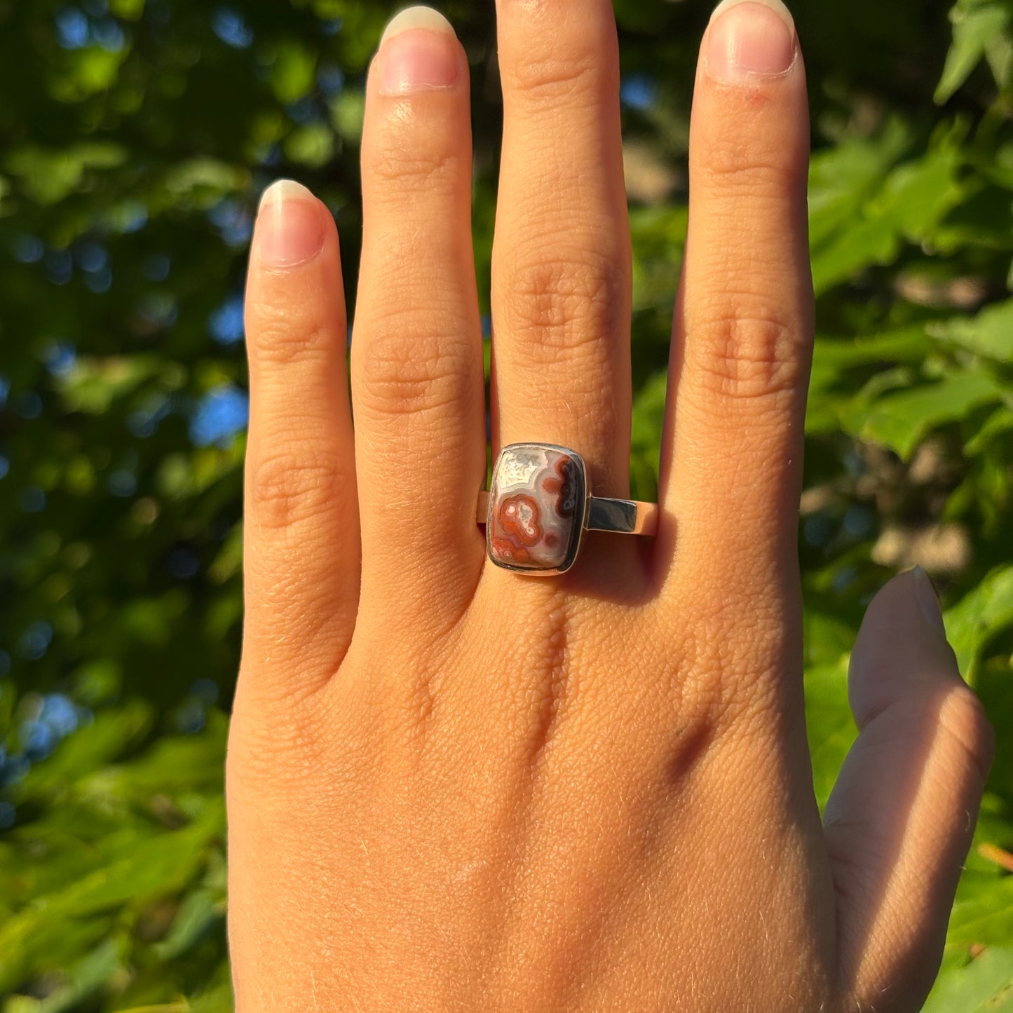 Bague agate crazy lace