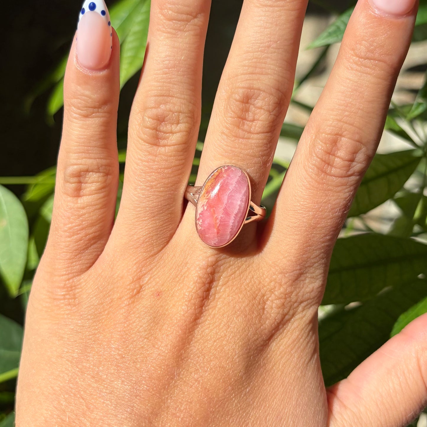 Bague rhodochrosite