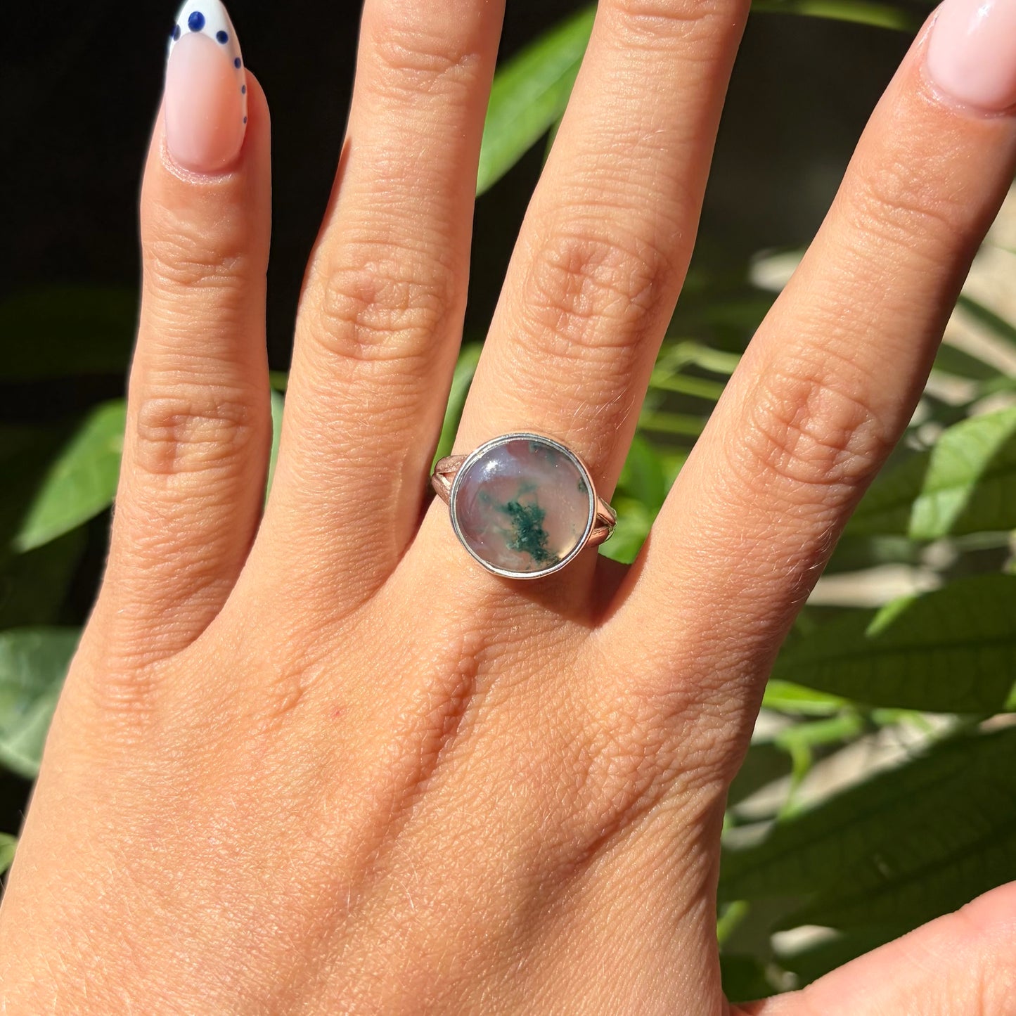 Bague agate mousse