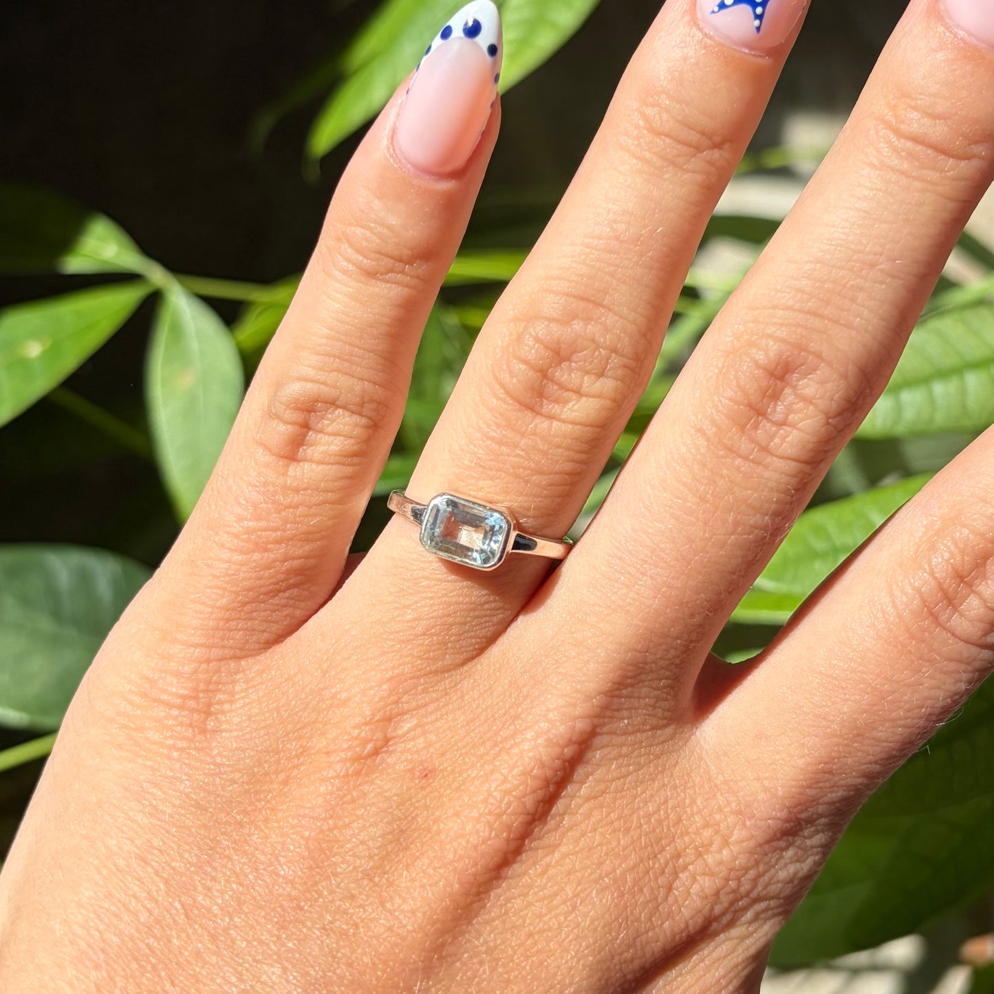 Bague aigue-marine