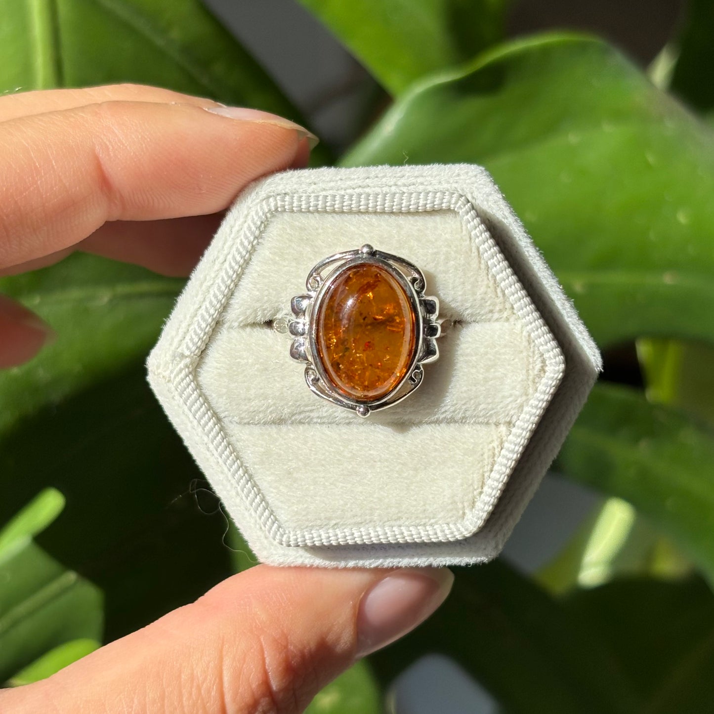 Bague ambre
