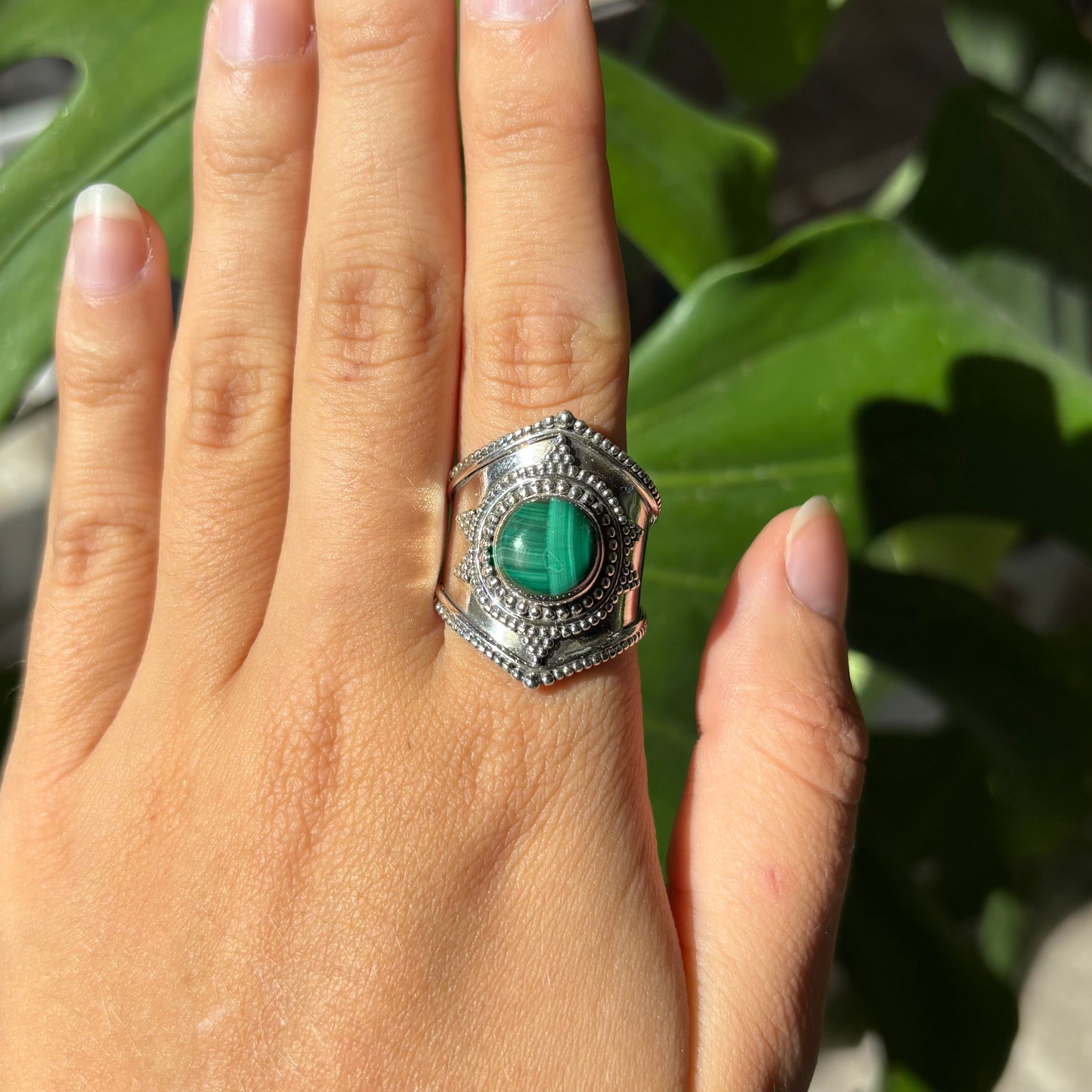 Bague malachite