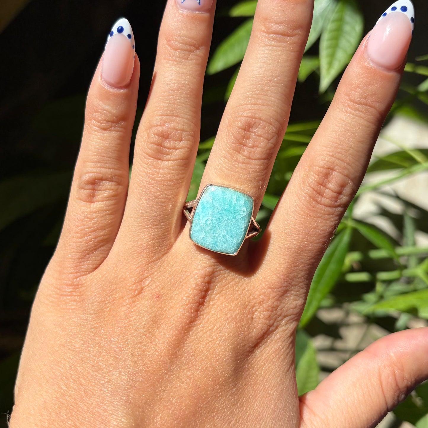 Bague amazonite