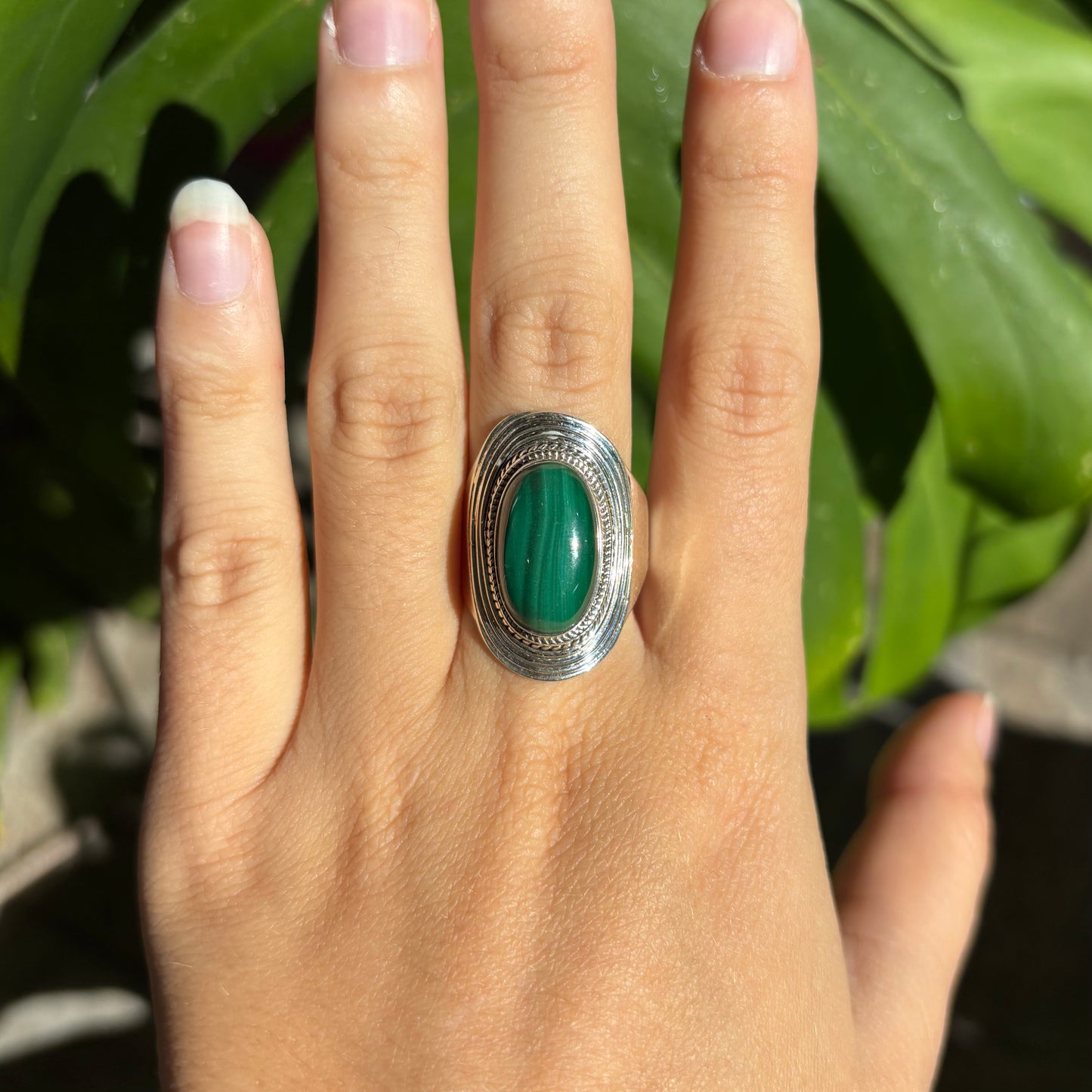 Bague malachite