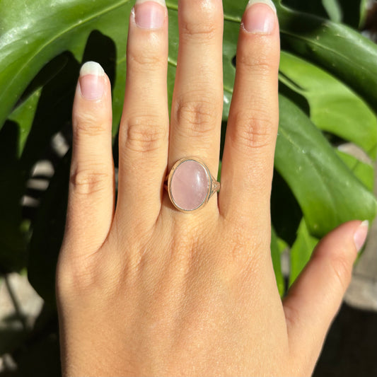 Bague quartz rose