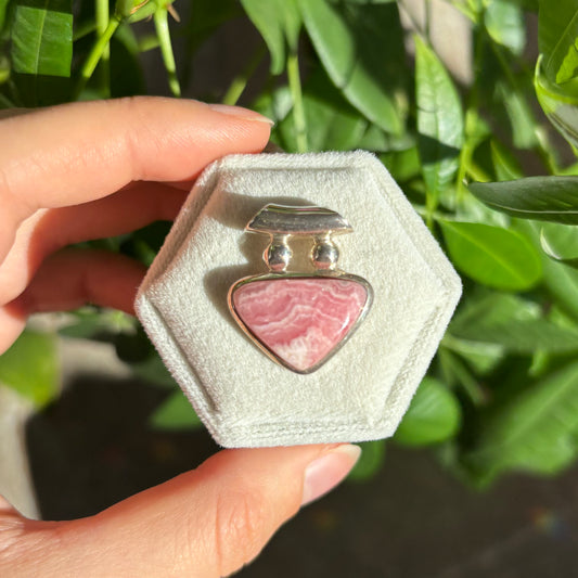 Pendentif rhodochrosite