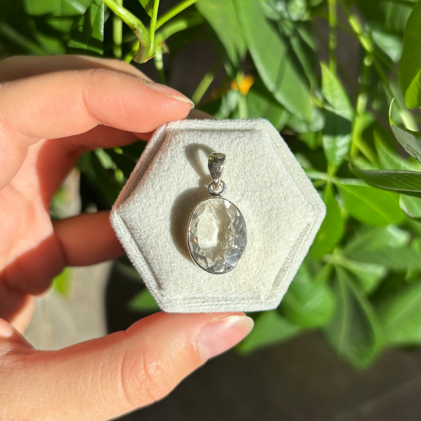 Pendentif quartz clair