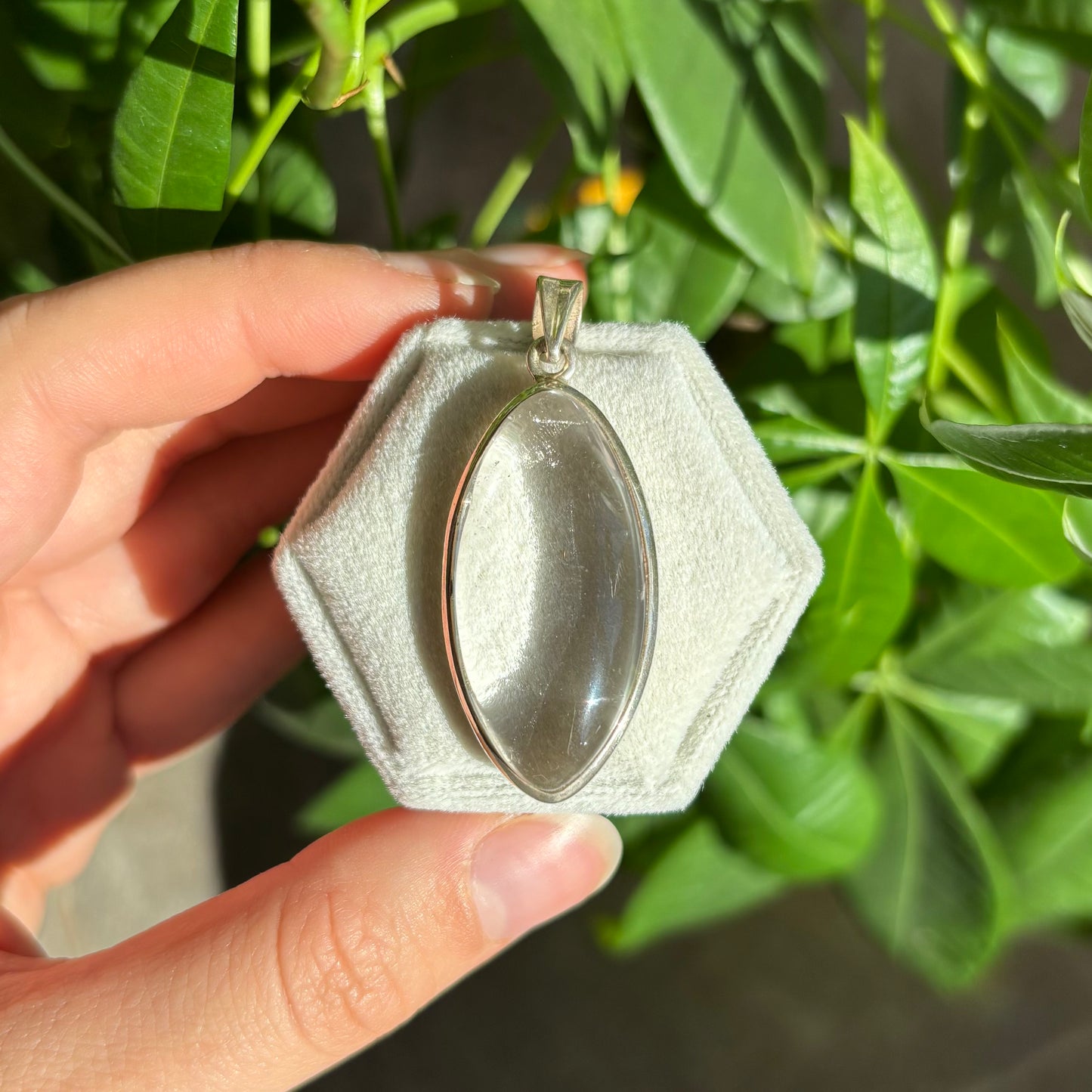 Pendentif quartz clair