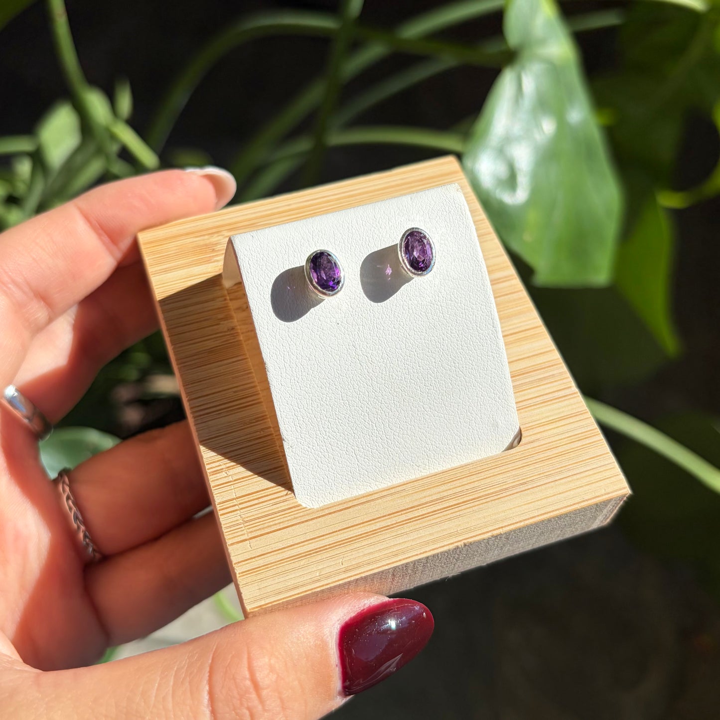 Boucles d'oreilles améthyste