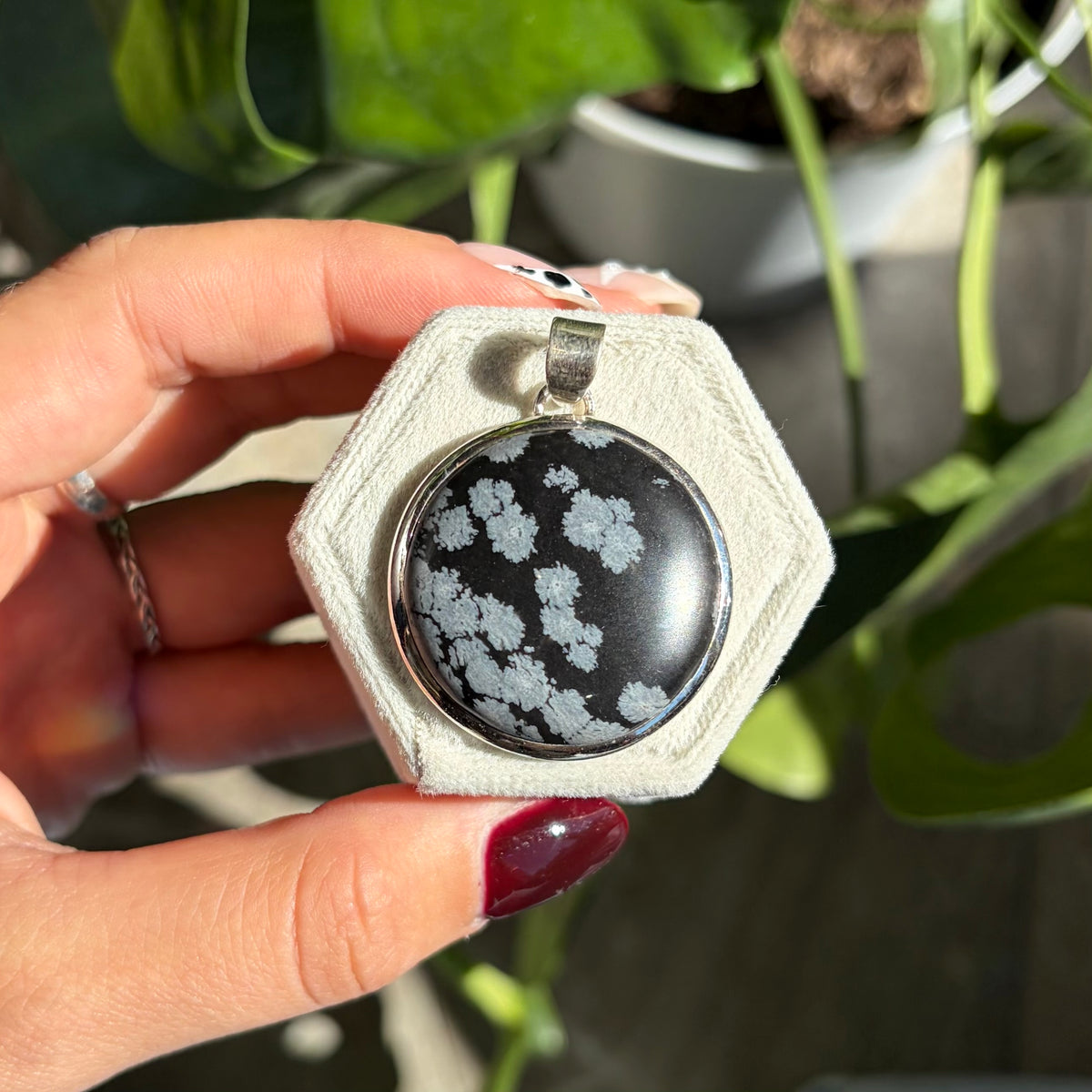 Pendentif obsidienne