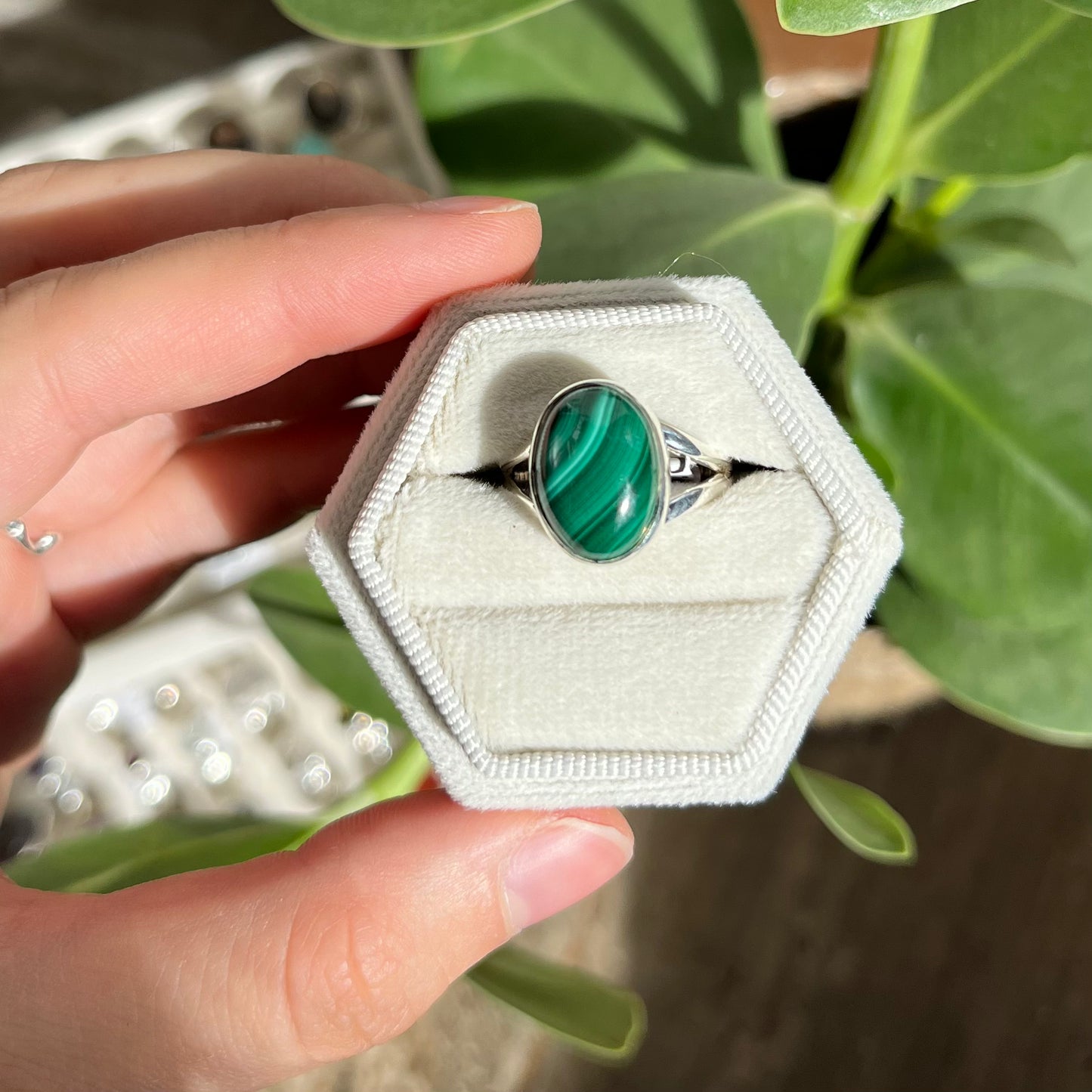 Bague malachite