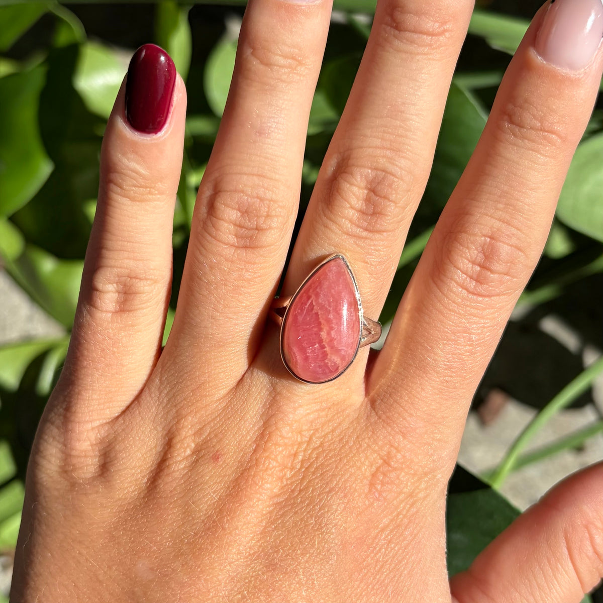 Bague rhodochrosite