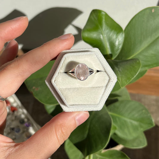 Bague quartz rose