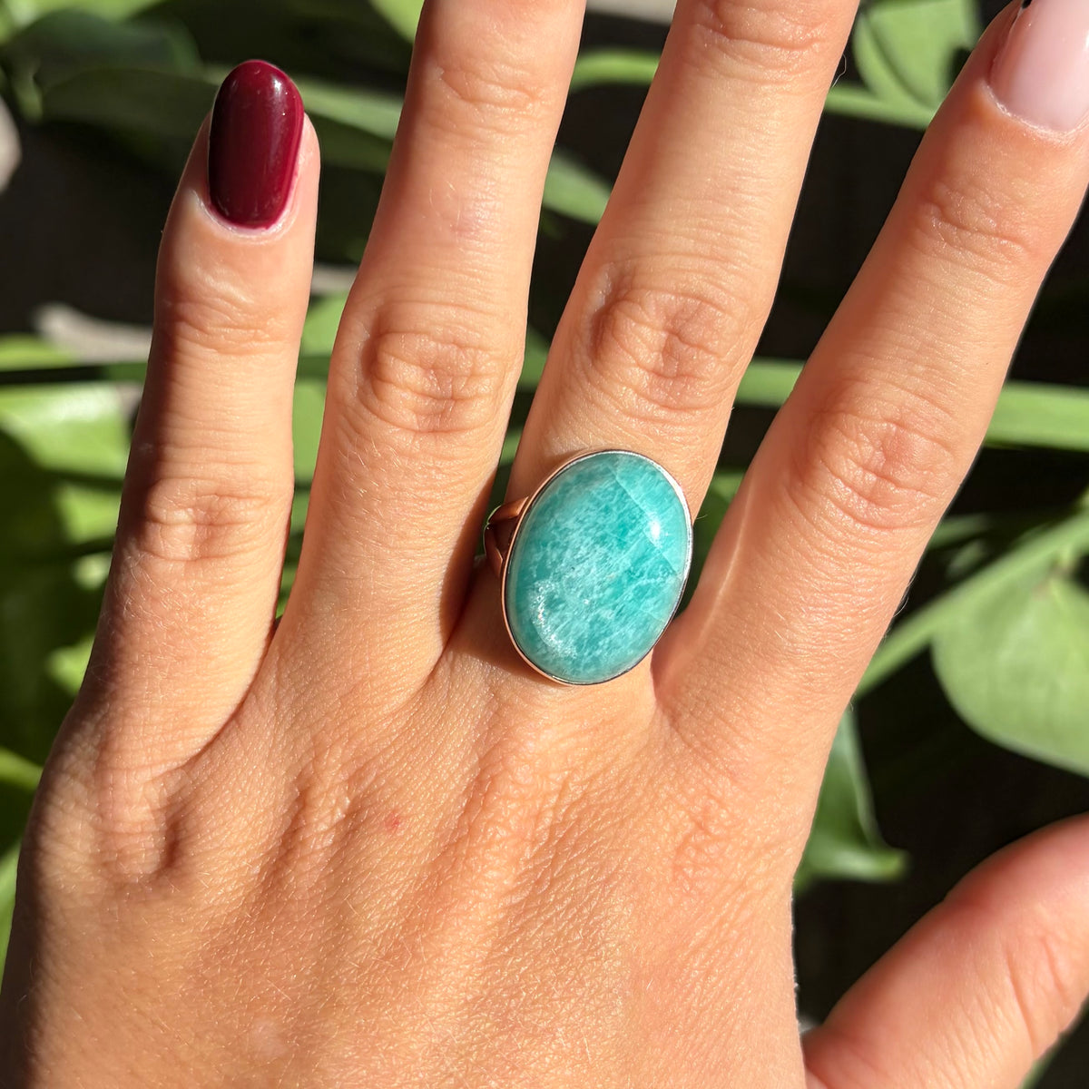 Bague amazonite