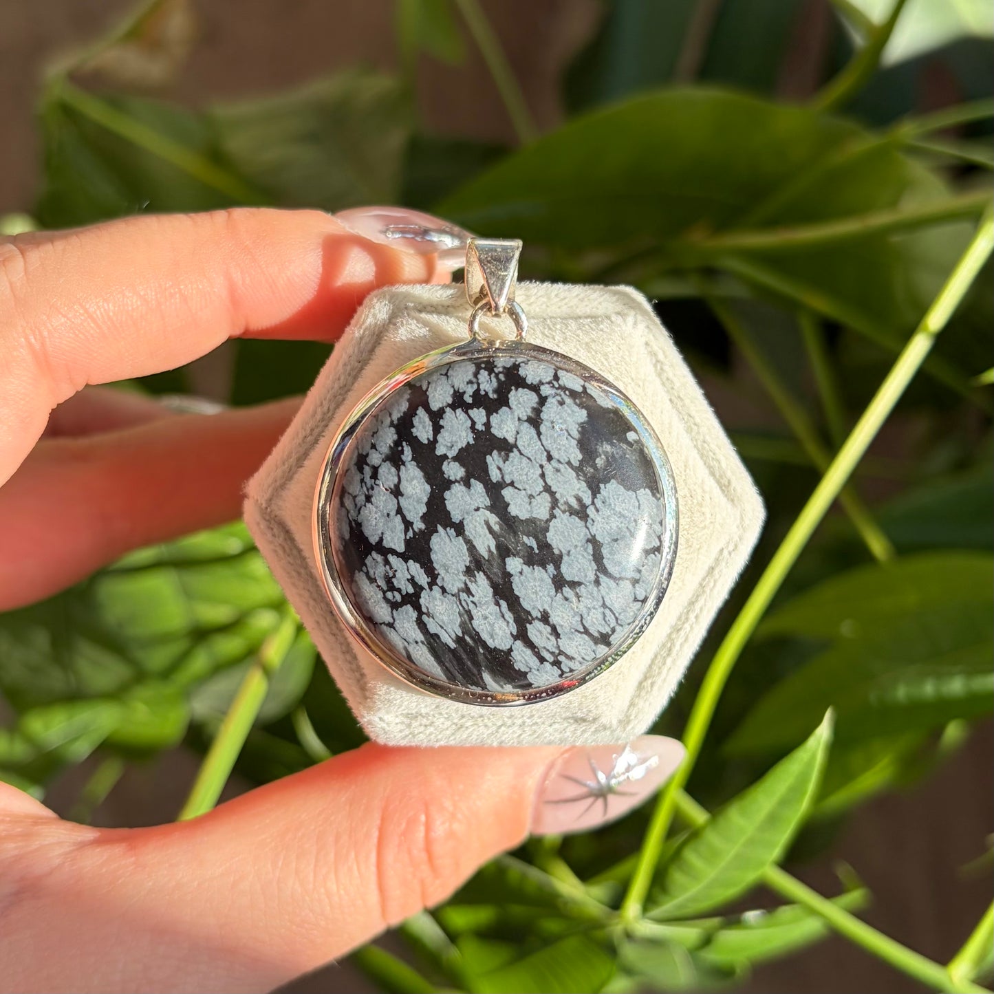 Pendentif obsidienne