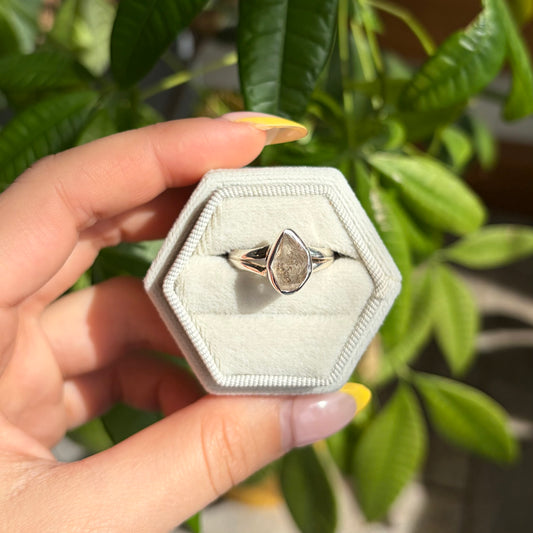 Bague diamant herkimer