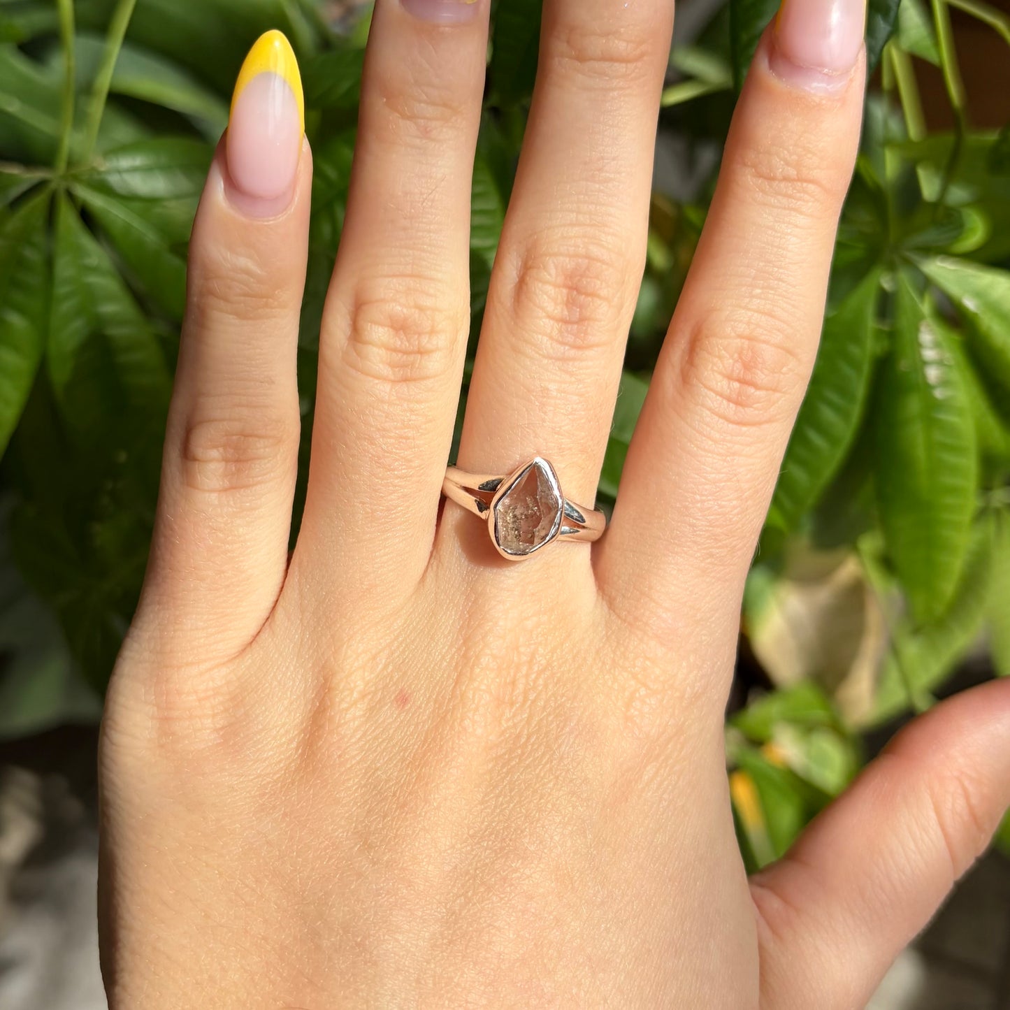 Bague diamant herkimer