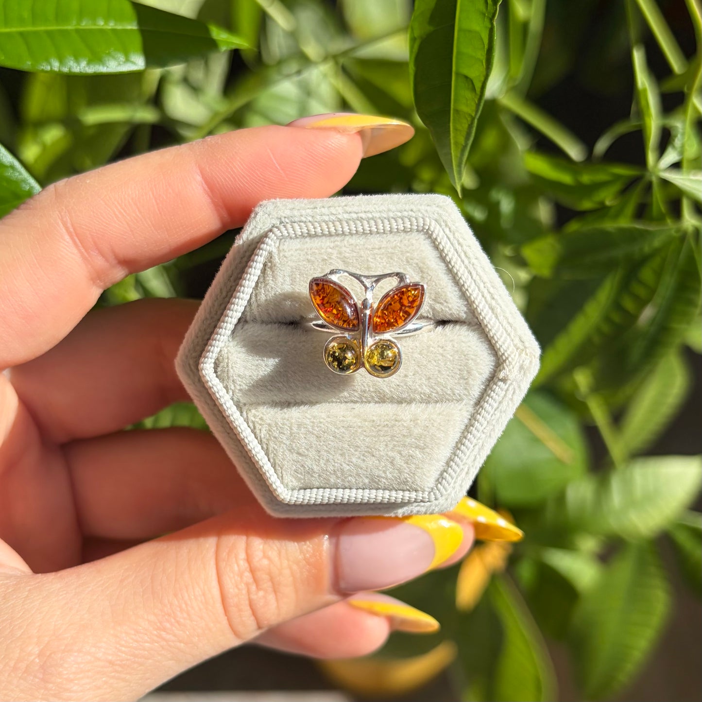 Bague ambre