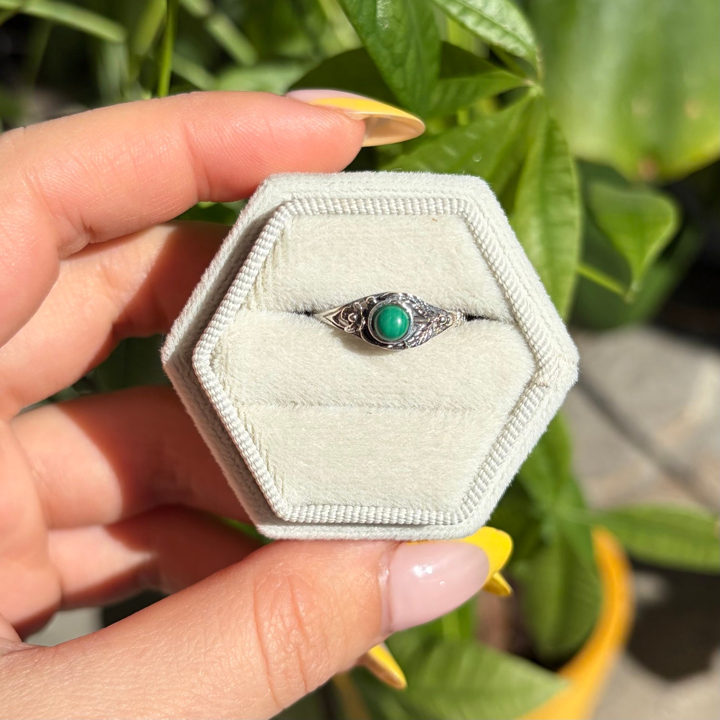 Bague malachite