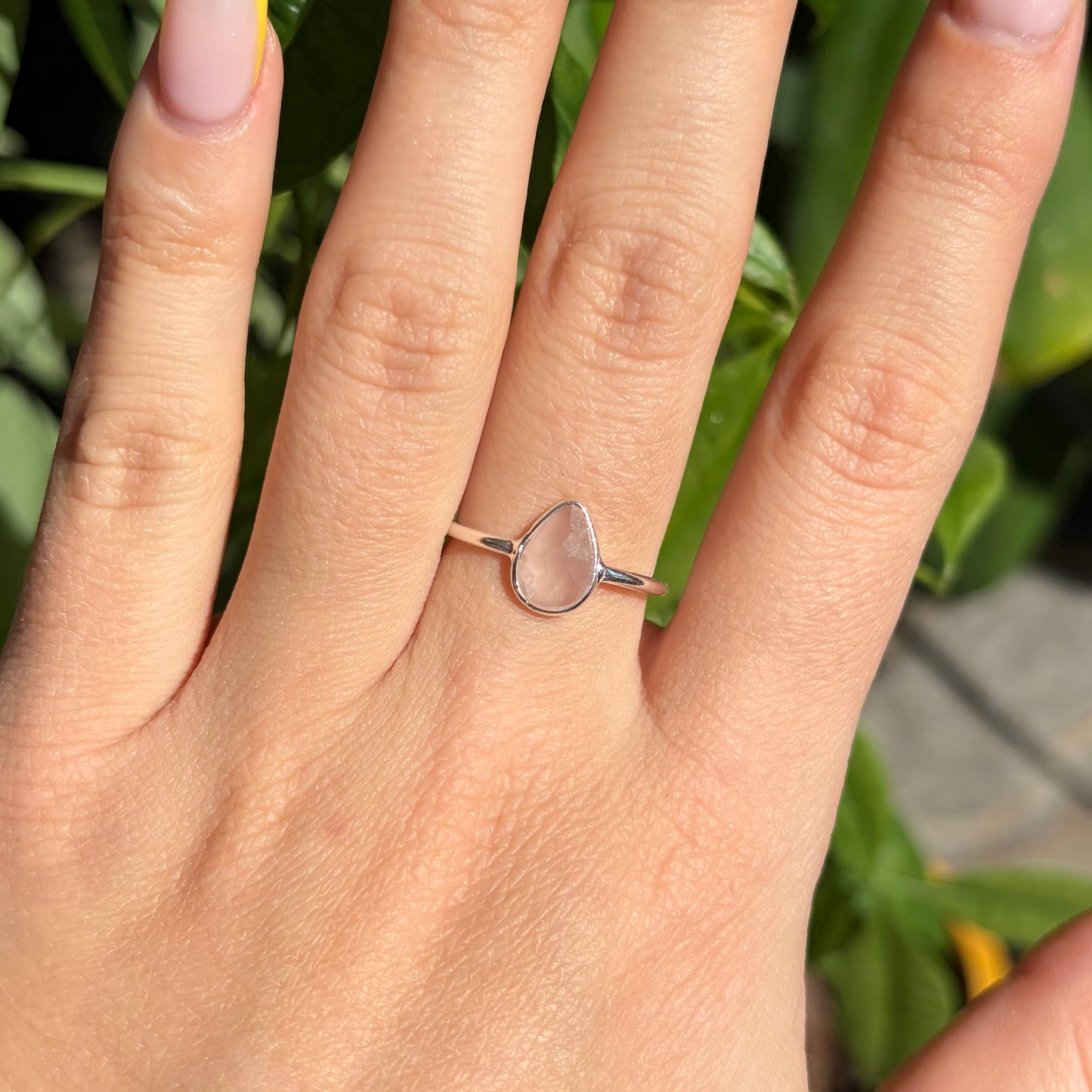 Bague quartz rose