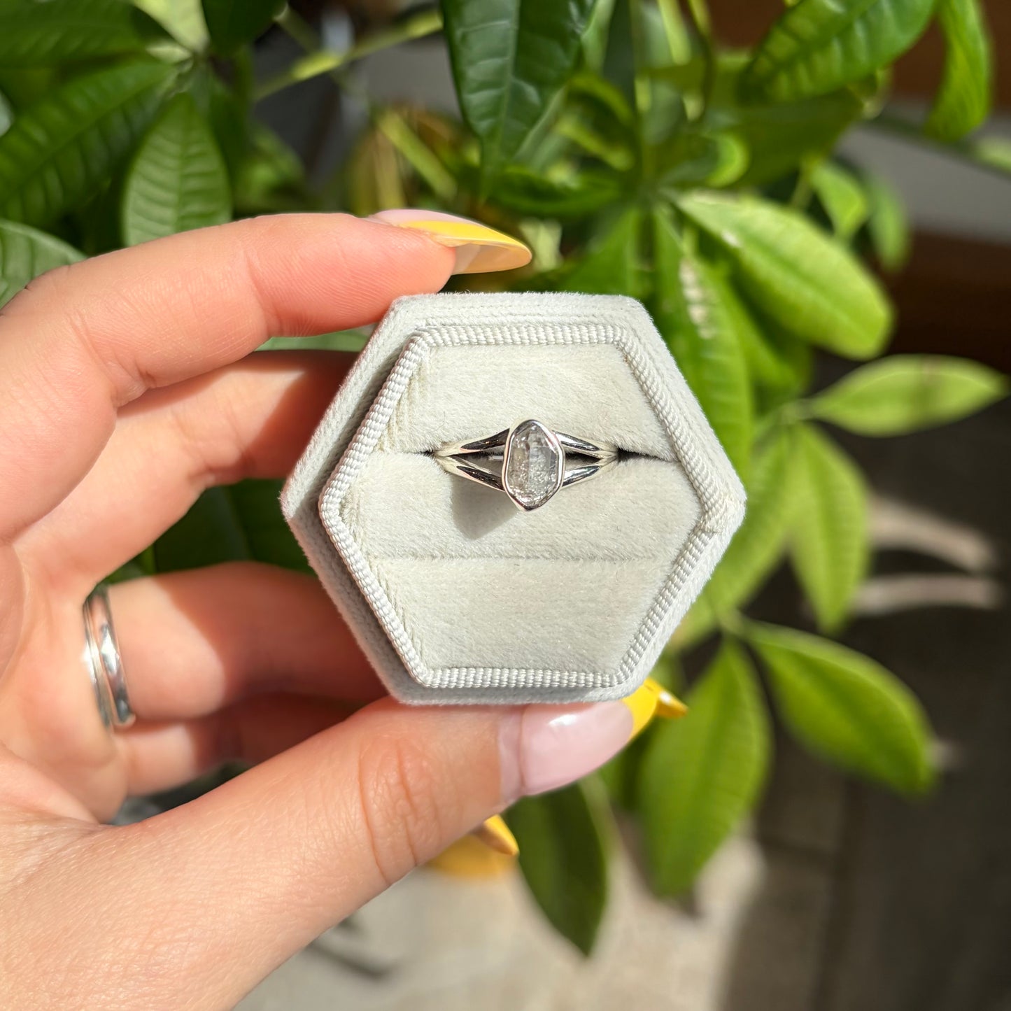 Bague diamant herkimer