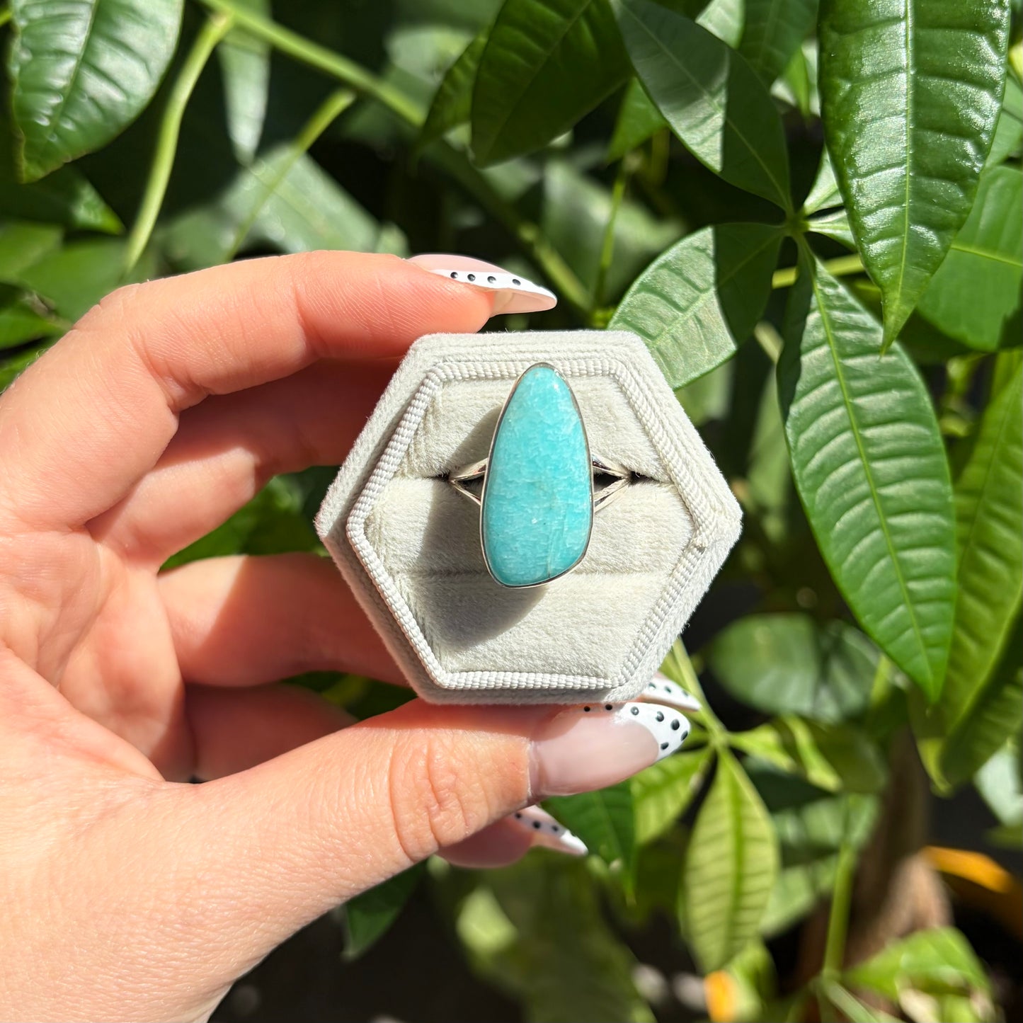 Bague amazonite
