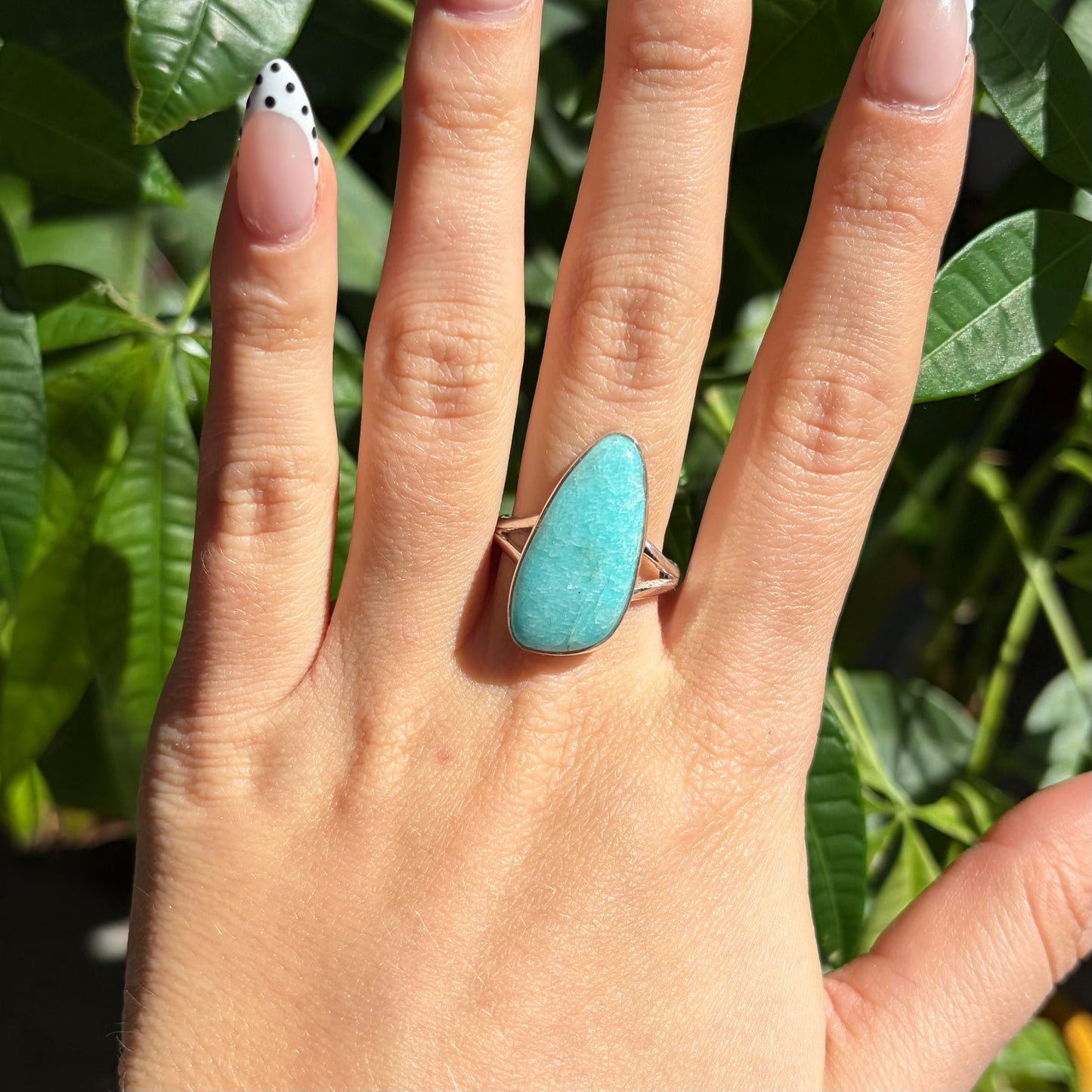 Bague amazonite