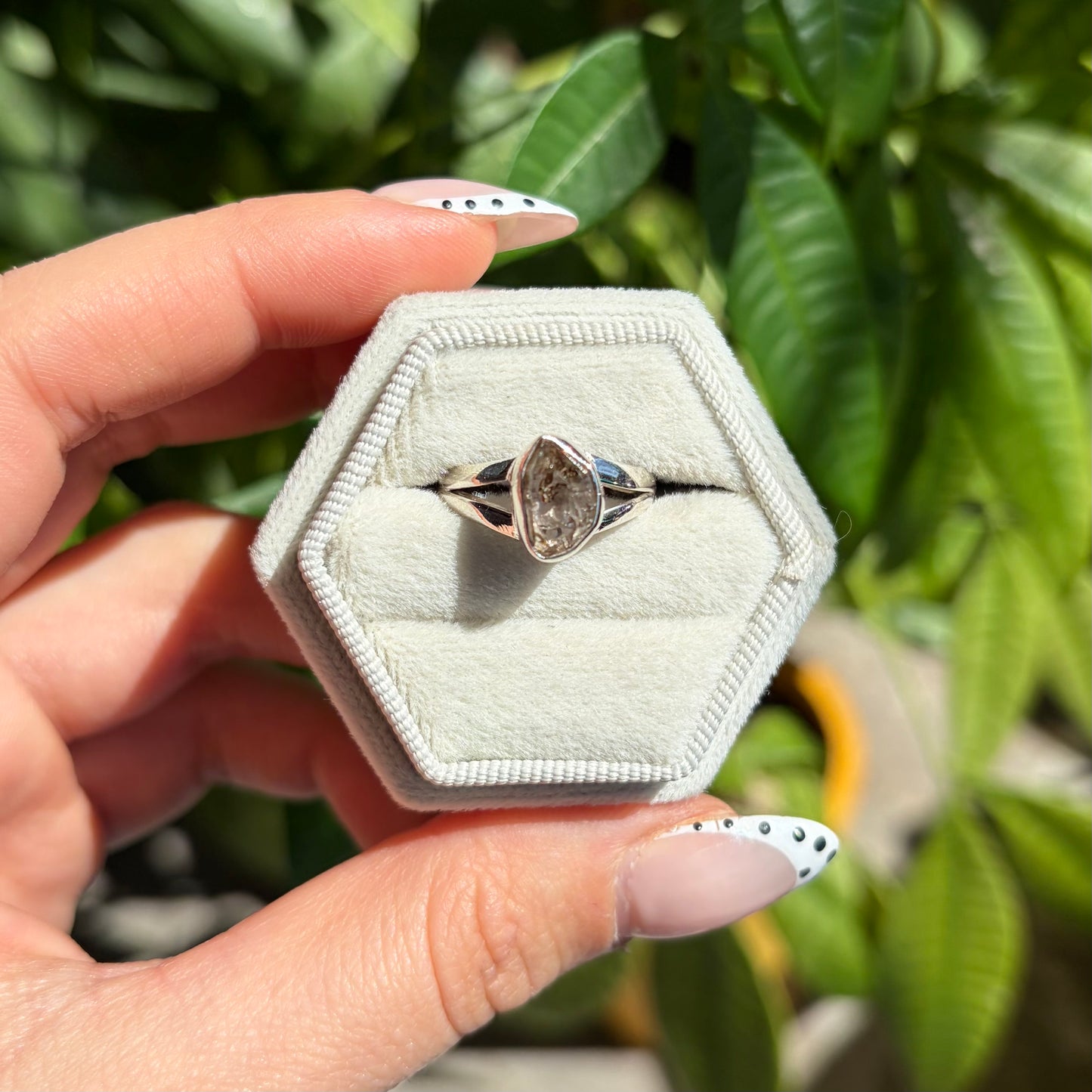 Bague diamant herkimer