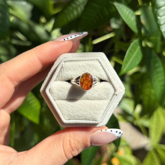 Bague ambre