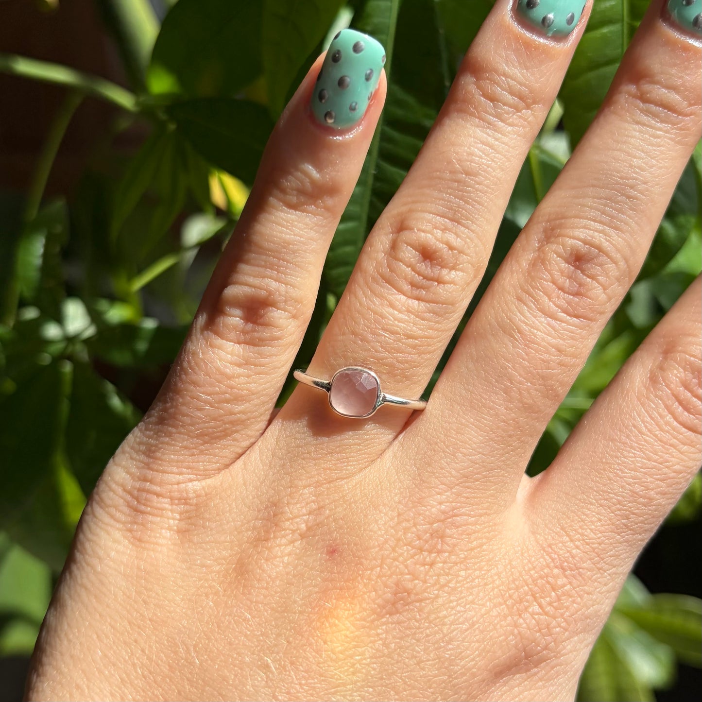 Bague quartz rose