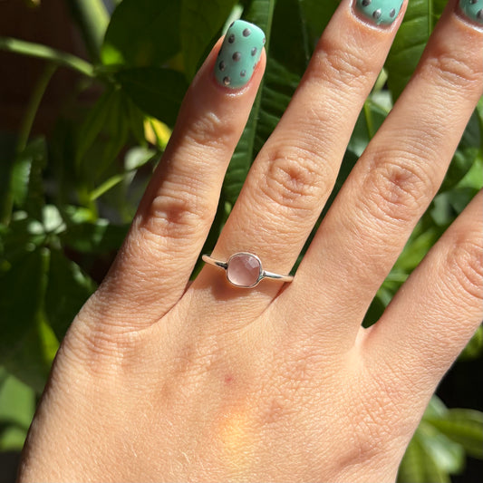 Bague quartz rose