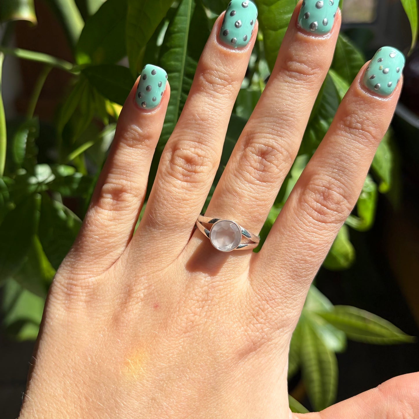 Bague quartz rose