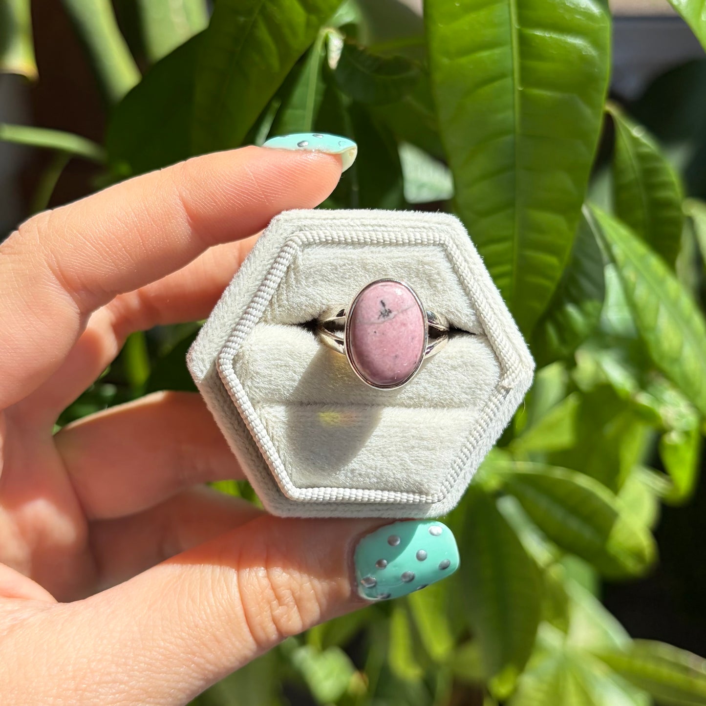 Bague rhodonite