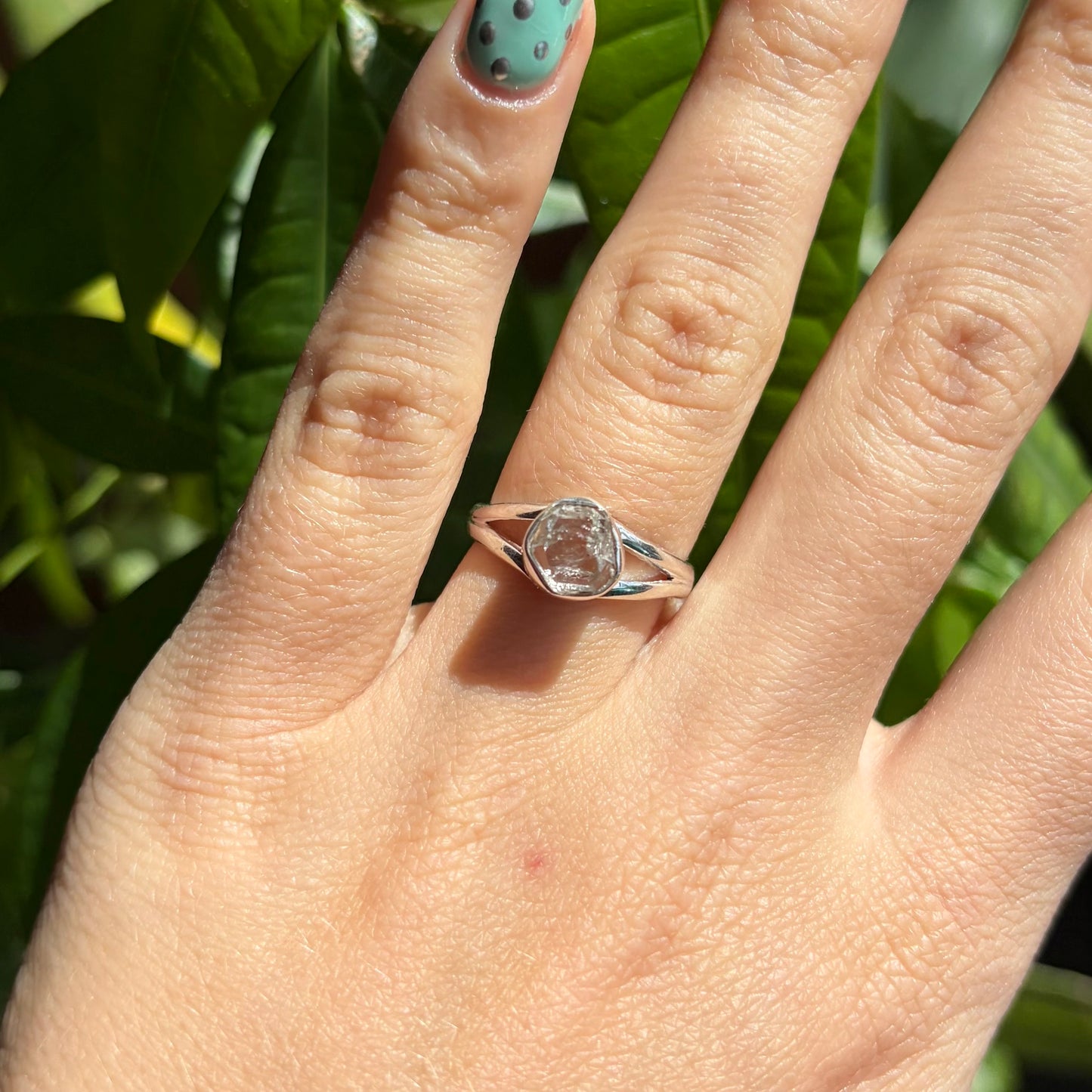 Bague diamant herkimer