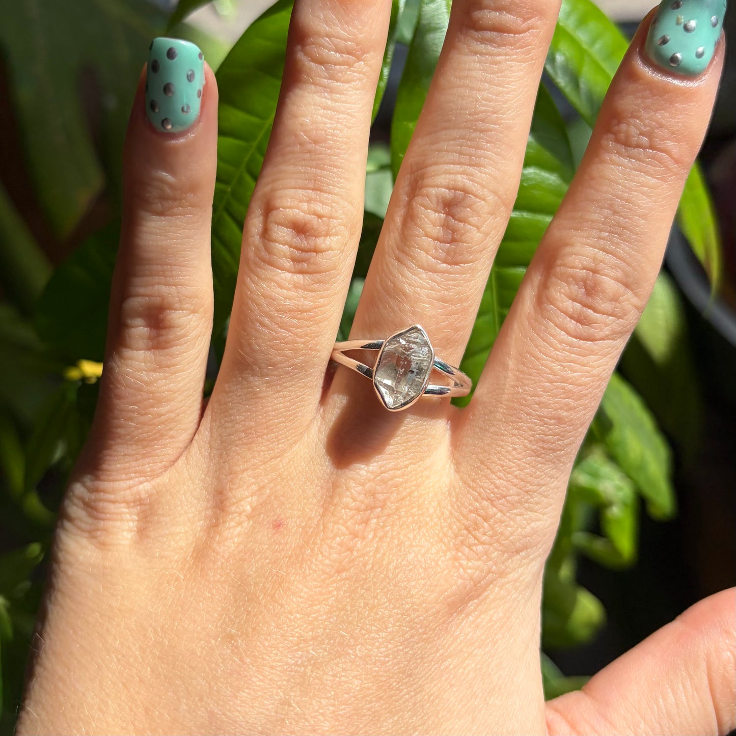 Bague diamant herkimer