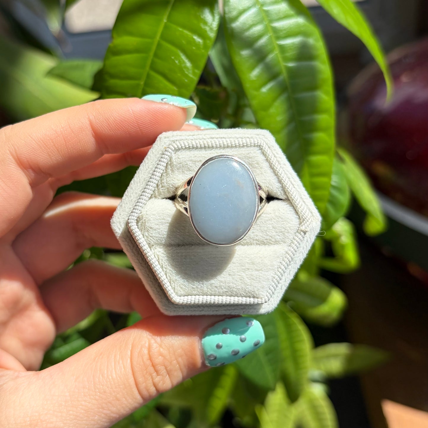 Bague angélite