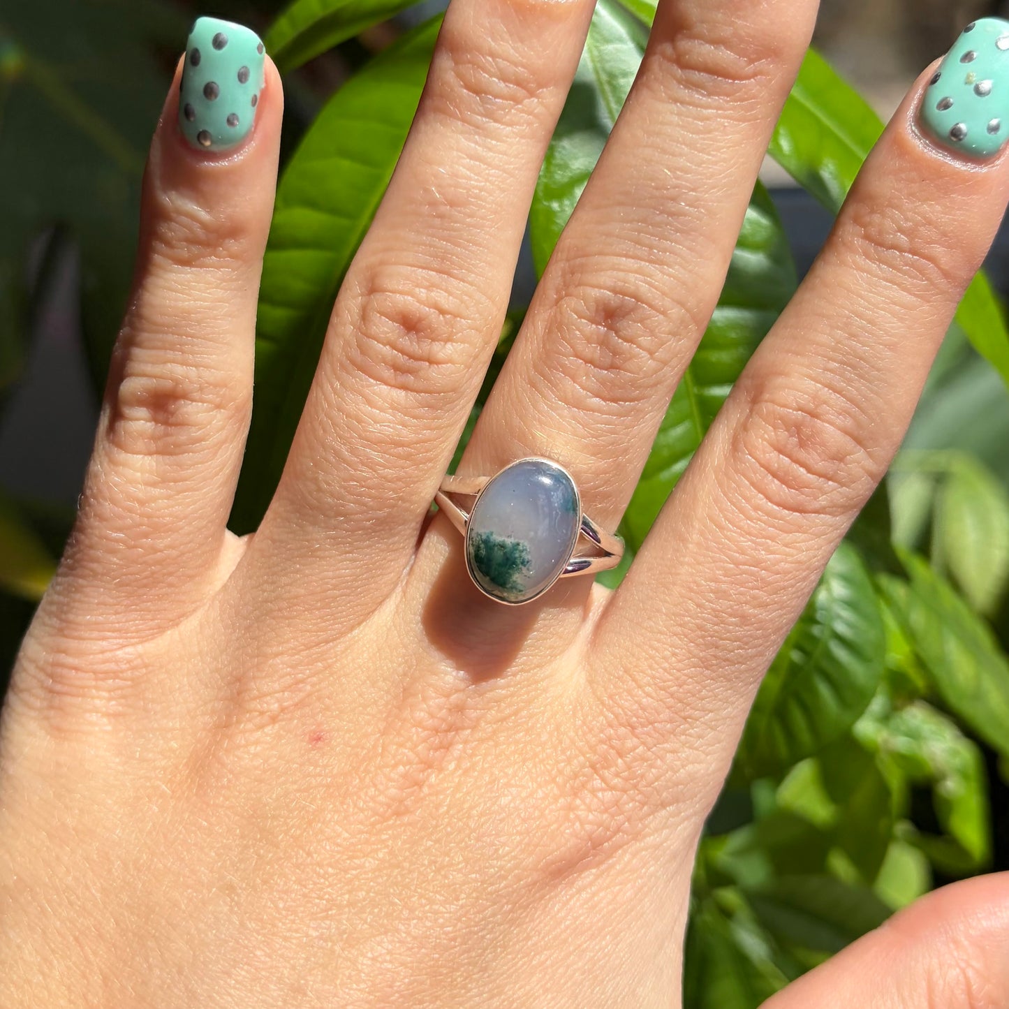 Bague agate mousse