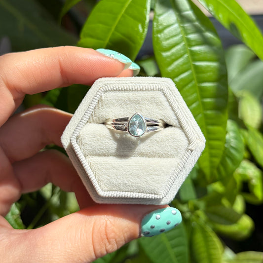 Bague aigue-marine