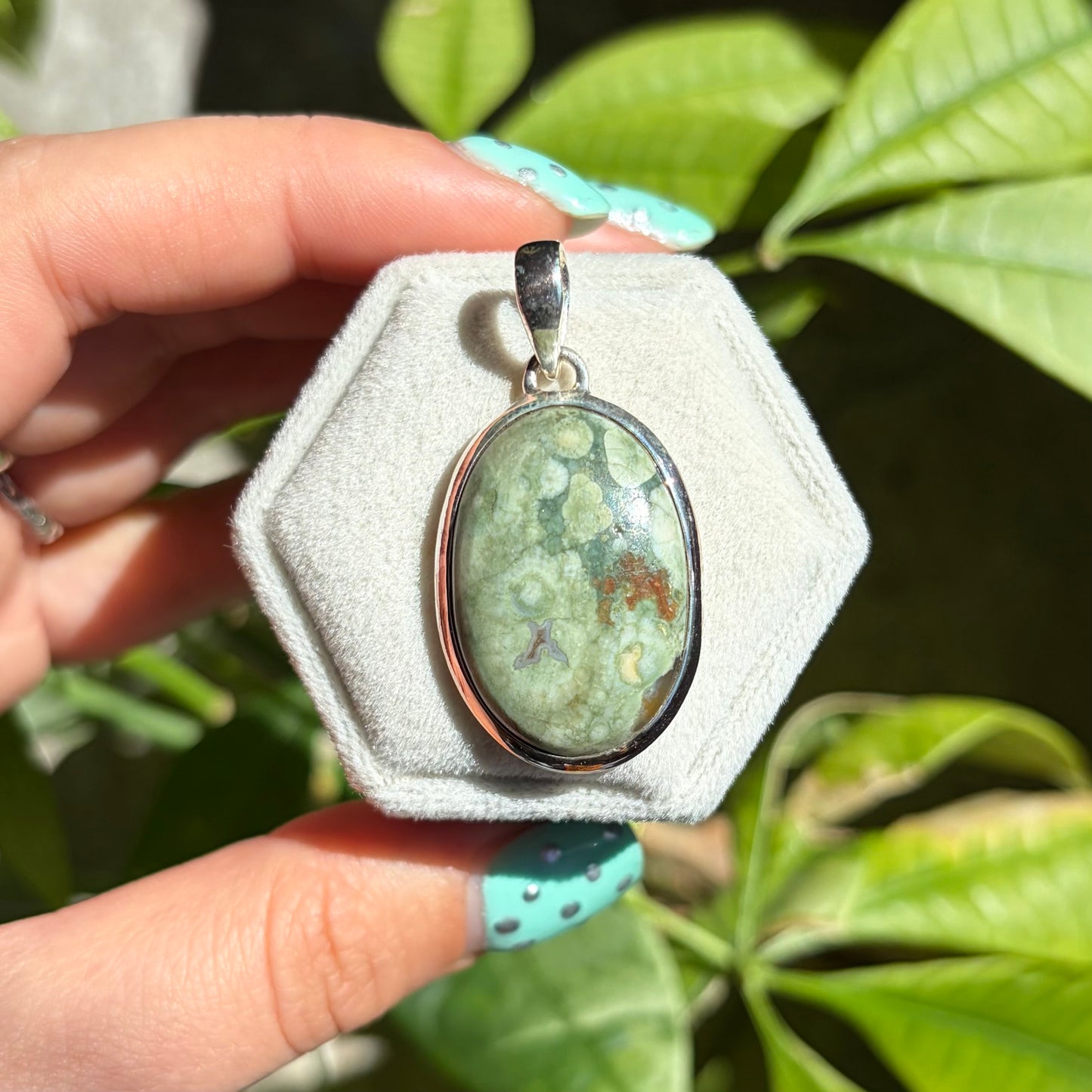 Pendentif jaspe océan