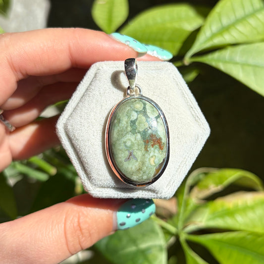 Pendentif jaspe océan
