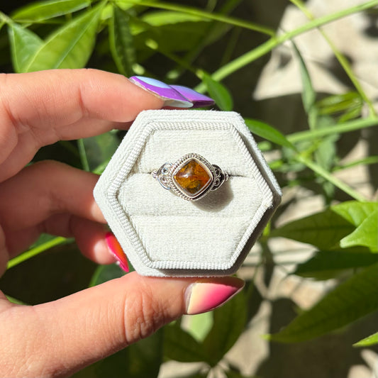 Bague ambre