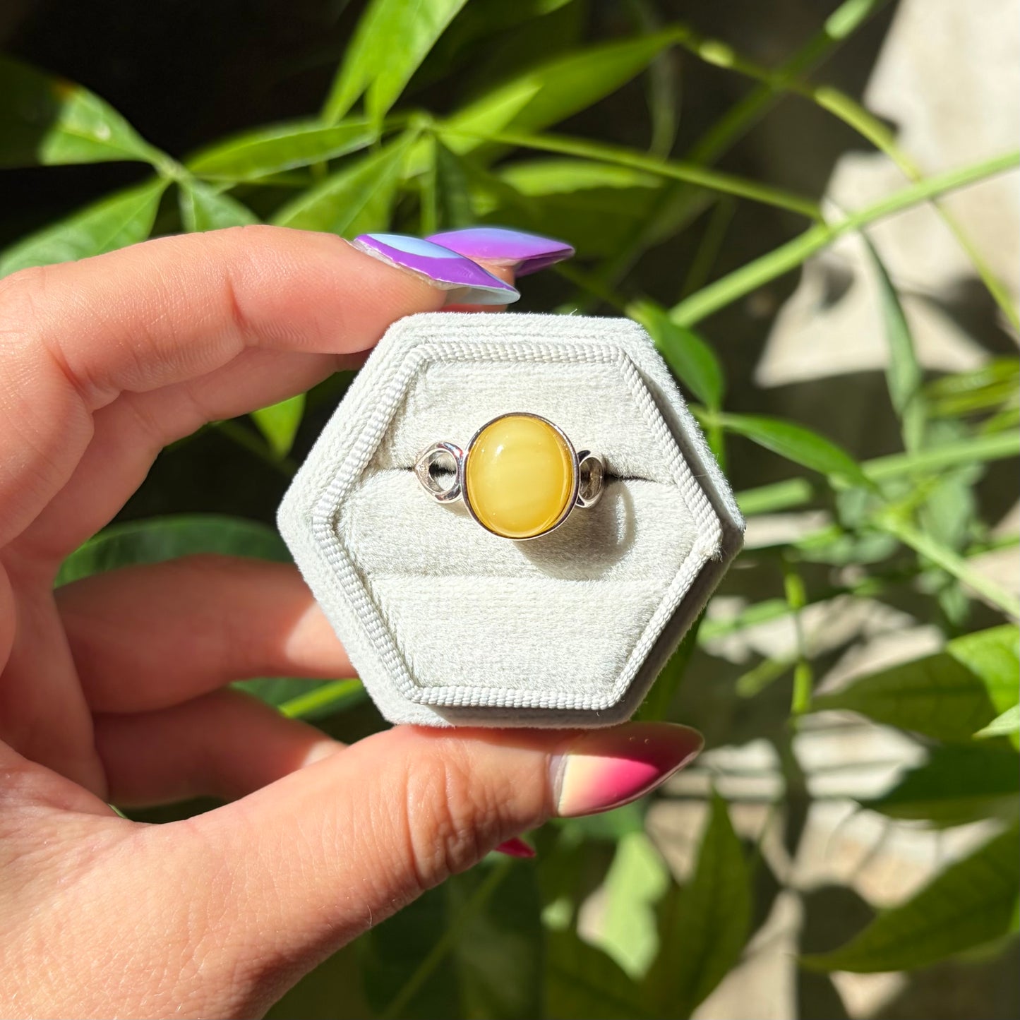 Bague ambre