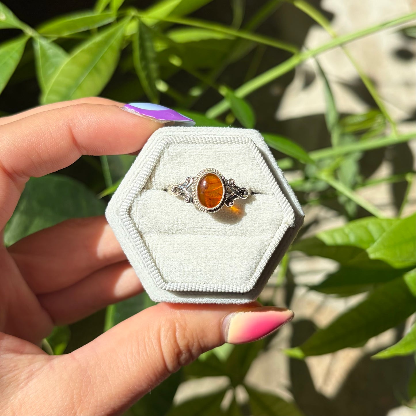 Bague ambre